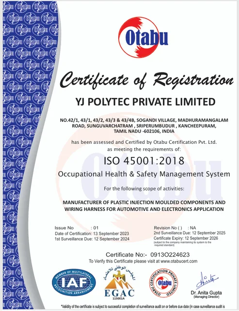 ISO 45001:2018 certificate